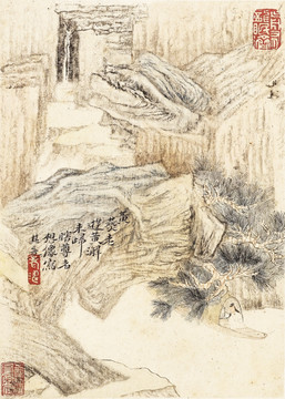 豎幅高清山水國(guó)畫 畫廊專供