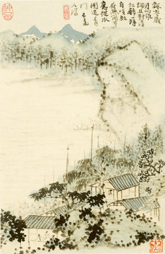 豎幅高清山水國(guó)畫(huà) 畫(huà)廊專(zhuān)供