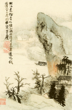 豎幅高清山水國(guó)畫(huà) 畫(huà)廊專(zhuān)供