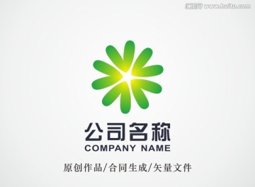 绿色能源logo 标志设计