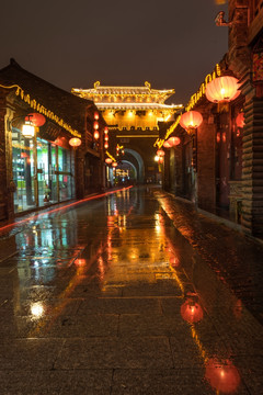 扬州东关街灯光夜景 竖片