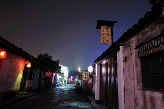 绍兴书圣故里古街夜景