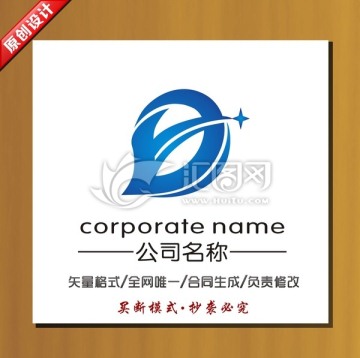 科技电子标志 贸易logo