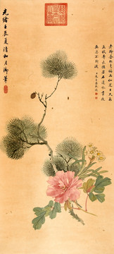 乾隆 花卉畫 未分層