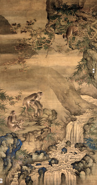 沈銓 蜂猴圖 未分層