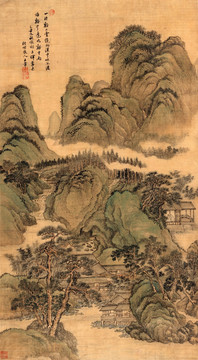 王翚 溪口白云圖 未分層