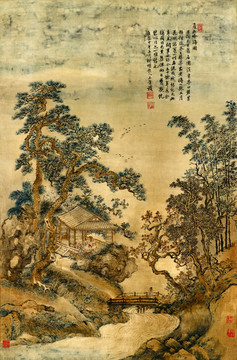 王翚 夏五吟梅圖 未分層