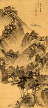 王時敏 山樓客話圖 未分層