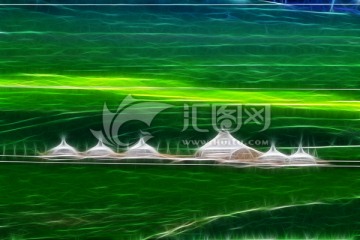電腦畫 牧場風(fēng)光