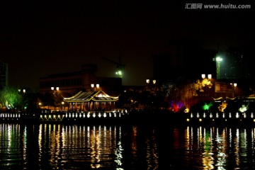 沿河夜景 苏州夜景 夜景 沿河