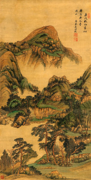 王時(shí)敏 云峰樹色圖 未分層