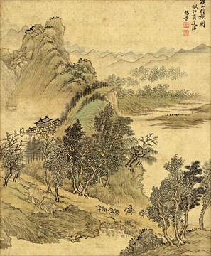 楊晉 仿古山水十二開 未分層