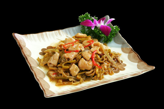 客家酸菜炒大腸