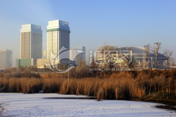 城市冬天 冬景