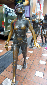 广场雕塑 美女