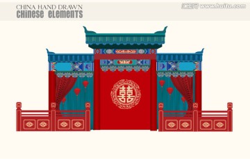 中式撞色迎賓區(qū)
