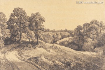 高清古典風(fēng)景素描 畫廊品質(zhì)