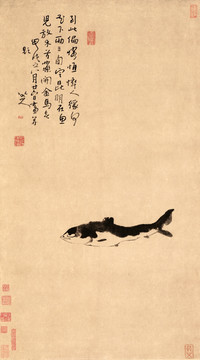 朱耷 魚 未分層