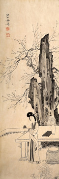 陳少梅 仿古人物四條屏 未分層