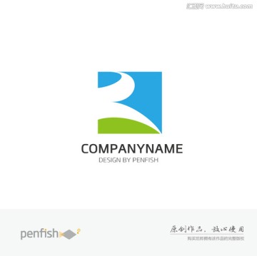 字母R蓝天白云绿草logo