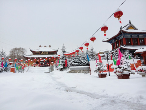 寺院雪景 （3）