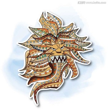 獅子 裝飾畫(huà) 無(wú)框畫(huà)