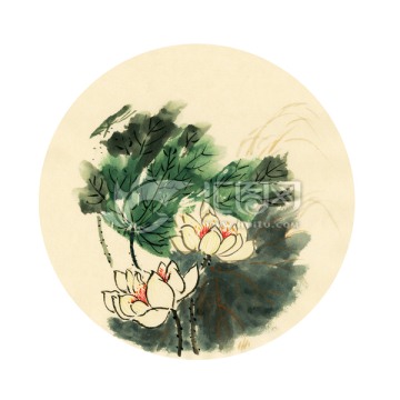 荷花裝飾畫