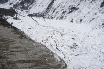 海螺沟冰川冬季景色