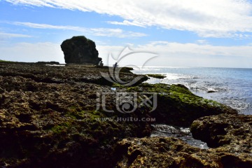 台湾屏东船帆石海岸风光