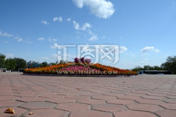 青龙湖公园花坛