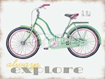 自行車 單車 小汽車 歐美風(fēng)格