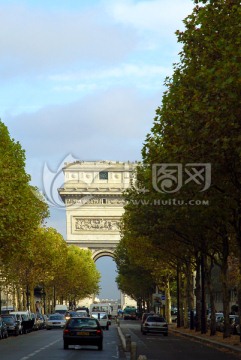 巴黎香榭丽舍大街及凯旋门