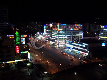 韩国水原夜景俯瞰