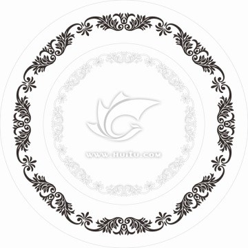 圓形矢量花邊