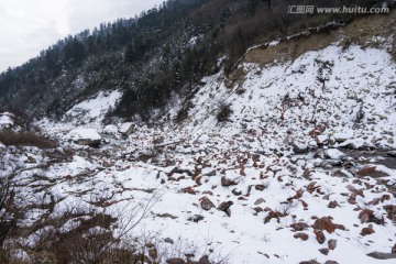 雅家埂红石滩冬季景色