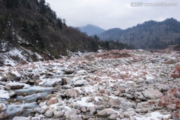 雅家埂红石滩冬季景色