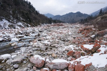 雅家埂红石滩冬季景色