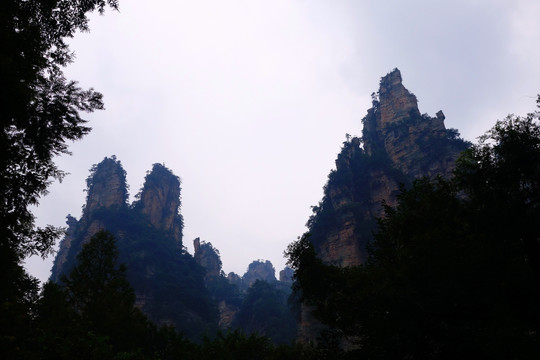 张家界金鞭溪山峰 劈山救母