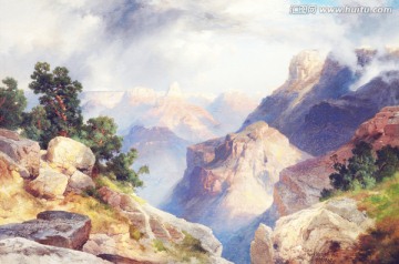 高清风景油画 画廊品质