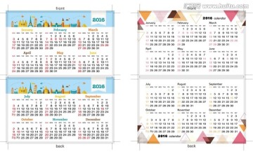 名片 卡片 年歷卡模板