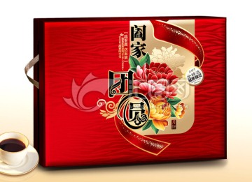 合家團圓 月餅包裝 展開圖