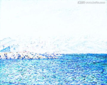 莫奈作品抽象油畫
