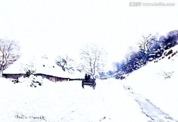 莫奈作品抽象油畫