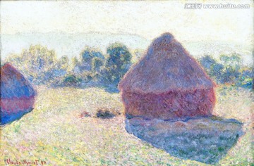 莫奈作品抽象油畫