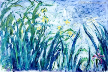 莫奈作品抽象油畫