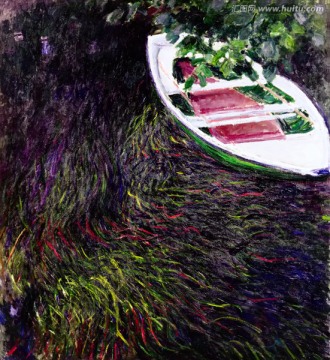 莫奈作品抽象油畫