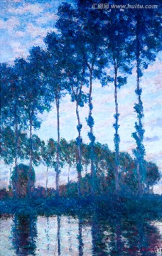 莫奈作品抽象油畫