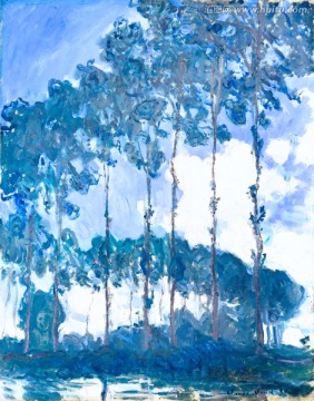 莫奈作品抽象油畫