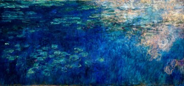 莫奈作品抽象油畫