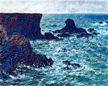 莫奈作品抽象油畫